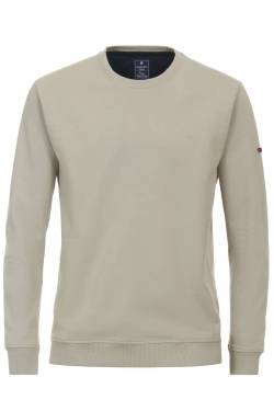 Redmond Casual Regular Fit Sweatshirt Rundhals beige, Einfarbig von Redmond