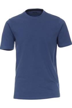 Redmond Casual Regular Fit T-Shirt Rundhals blau, Einfarbig von Redmond