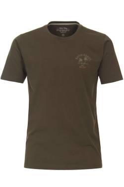 Redmond Casual Regular Fit T-Shirt Rundhals dunkelgrün, bedruckt von Redmond