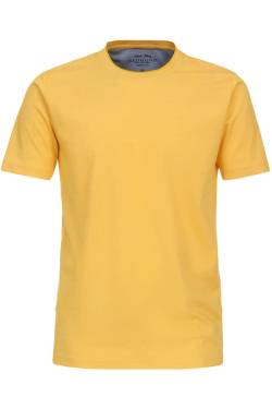 Redmond Casual Regular Fit T-Shirt Rundhals gelb, Einfarbig von Redmond