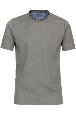 Redmond Casual Regular Fit T-Shirt Rundhals grau, Einfarbig von Redmond