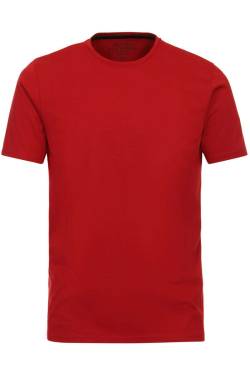 Redmond Casual Regular Fit T-Shirt Rundhals rot, Einfarbig von Redmond