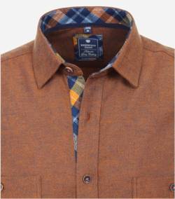 Redmond - Comfort Fit - Herren Langarm Hemd (232140111), Größe:XXL, Farbe:Orange (210) von Redmond