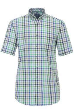 Redmond Regular Fit Hemd Kurzarm grün/blau von Redmond