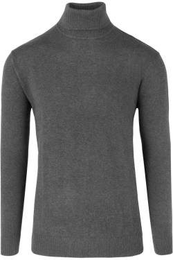 Redmond Regular Fit Rollkragenpullover grau, Einfarbig von Redmond