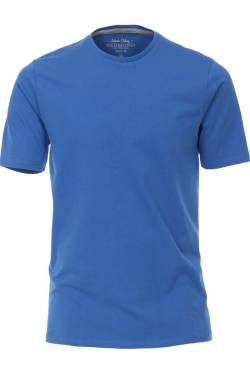Redmond Regular Fit T-Shirt Rundhals blau, Einfarbig von Redmond