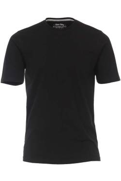 Redmond Regular Fit T-Shirt Rundhals schwarz, Einfarbig von Redmond