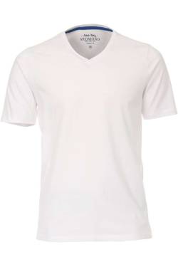 Redmond Regular Fit T-Shirt V-Ausschnitt weiss, Einfarbig von Redmond