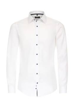 Redmond - Slim Fit - Herren Langarm Hemd, (231710135), Größe:L, Farbe:Weiß(0) von Redmond