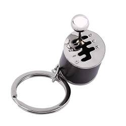Auto Shifter Schlüsselanhänger, Polierter Metall Schalthebel Schlüsselring Kreative Auto Gear Shifter Modell Keychain Mini Auto Teilmodell Schlüsselring Gadgets(8.00*7.00*3.00cm, Schwarz) von Redxiao