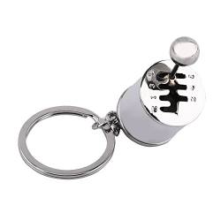 Autoteile-Modell, polierter Metall-Schalthebel, Mini-Schlüsselbund Auto-Teilmodell Metall-Schlüsselbund-Schlüsselring-Gadgets, für Taschen /(12-Silver) von Redxiao