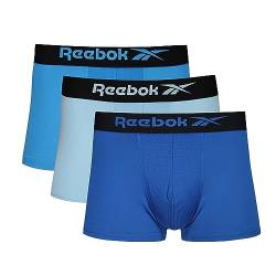 REEBOK Herren Calzoncillos Tipo Bóxer para Hombre En Azul/Agua/Cian Con Cintura de Nailon, Paquete de 3 Boxershorts, Vector Blue/Blue Pearl/Radiant Aqua, von Reebok