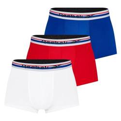 REEBOK Herren Calzoncillos de Hombre en Azul/Blanco/Rojo Boxershorts, Vector Red/White/Vector Blue, XL von Reebok