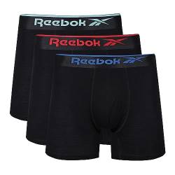 REEBOK Herren Calzoncillos de Hombre en Negro, fabricados Con viscosa de bambú Boxershorts, Black, von Reebok