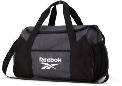 Reebok Aleph Sporttasche, leicht, Handgepäck, Wochenende, Übernachtungsgepäck für Reisen, Strand, Yoga, dunkelgrau (Dark Heather Grey) von Reebok