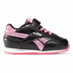 Reebok Baby-Mädchen ROYAL CL Jog 3.0 1V Sneaker, Black/TRUPNK/FTWWHT, 21 EU von Reebok