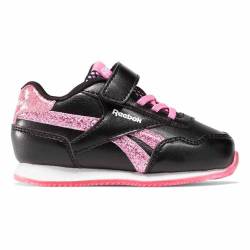 Reebok Baby-Mädchen ROYAL CL Jog 3.0 1V Sneaker, Black/TRUPNK/FTWWHT, 22 EU von Reebok