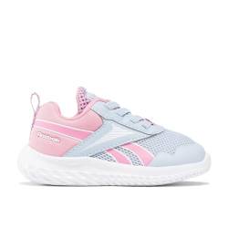 Reebok Baby-Mädchen Rush Runner 5 TD Sneaker, PALBLU/FTWWHT/JASPNK, 24 EU von Reebok