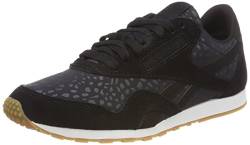 Reebok Damen Classic Nylon Slim Text Lux Sneaker, Schwarz (Black/White/Gum) von Reebok