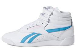 Reebok Damen Freestyle Hi High Top Sneaker, Weiß/Pink Glow/Radiant Aqua, 38 EU von Reebok