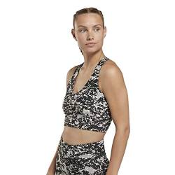 Reebok Damen Moderne Safari-Baumwolle Sport-BH, Blickdicht, Schwarz, XS von Reebok