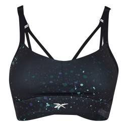 Reebok Damen S Lux Strappy Bra Speckle Sport-BH, Schwarz, L von Reebok