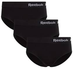 Reebok Damen Unterwäsche - Nahtlose Hipster Slips (3er Pack), Schwarz/Schwarz/Schwarz, M von Reebok