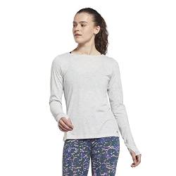 Reebok Damen Wor Supremium Long Sleeve T-Shirts, Hellgrau (Light Grey Heather), Small von Reebok