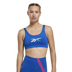 Reebok Damen Workout Ready Big Logo Sport-BH, Vecblu, M von Reebok