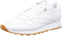 Reebok Herren Classic Leather Sneaker, FTWR White Pure Grey 3 Rubber Gum 03, 44.5 EU von Reebok