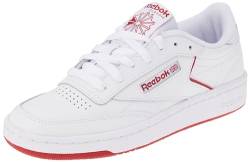 Reebok Herren Club C 85 Sneaker, FTWR White FTWR White Flash Red, 37.5 EU von Reebok