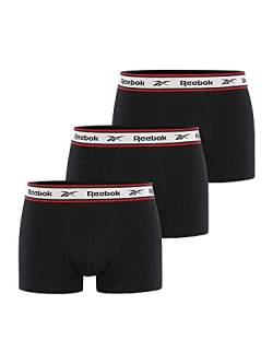Reebok Men's Mens 100% Cotton, Multipack of 6 Boxer Shorts, Black, XL von Reebok