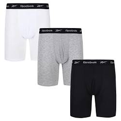 Reebok Men's Mens Sports Trunk Hogan 3pk Black/White/Grey Marl Boxer Shorts, XL von Reebok