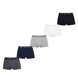 Reebok Men's Mens Trunk Boyes 5pk Black/White/Grey/Navy/Charcoal Marl Boxer Shorts, M von Reebok