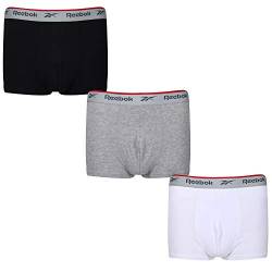 Reebok Men's Ovett Boxer Shorts, Black/White/Grey, L von Reebok