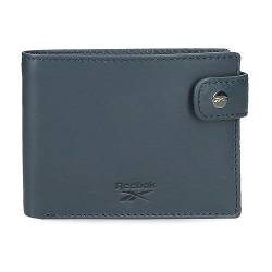Reebok Switch Horizontale Geldbörse mit Klickverschluss, Blau, 11 x 8,5 x 1 cm, Leder, blau, Talla única, Horizontale Brieftasche mit Klickverschluss von Reebok
