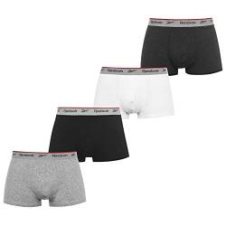 Reebok Underwear - Boxershorts 4er Pack Trunk OVETT Boxershort schwarzgrauweiss M von Reebok