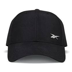 Reebok Unisex-Erwachsene Active Metal Badge Cap mit verstellbarem Riemen für Damen und Herren (Einheitsgröße) Baseballkappe, Abzeichen-Schwarz, One Size von Reebok