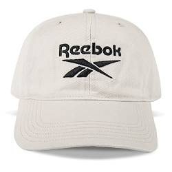 Reebok Unisex-Erwachsene Lässige Kappe mit entspanntem Logo und verstellbarem Riemen für Damen und Herren (Einheitsgröße) Baseballkappe, Mondstein, One Size von Reebok