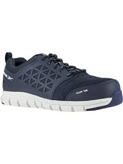 Reebok WORK ib1030 S1P 41 Excel Light Athletic Sicherheit Trainer Schuh, Aluminium Fuß, Micro Faser und 3D Mesh Obermaterial, Größe 41, Marineblau/Weiß von Reebok