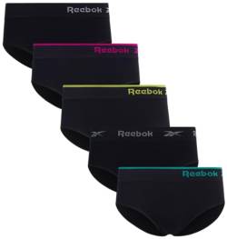 Reebok Women's Underwear - Seamless Hipster Briefs (5 Pack), Size Large, All Black von Reebok