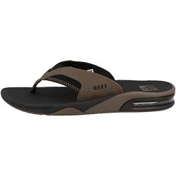 Reef Herren Fanning Flipflop, Black and Tan, 45 EU von Reef