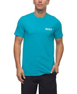 Reef Herren-T-Shirt mit kurzen Ärmeln, Tile Blue (Hawaii-Brot), Mittel von Reef
