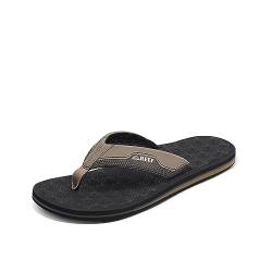 Reef Herren The Ripper Flipflop, Black/TAN, 42 EU von Reef