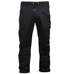 Reell Jeans Herren Reflex Loose Chino Hose schwarz Long Stretch Pant von Reell