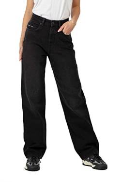 Reell Women Betty Baggy, Jeanshose für Damen, Boyfriendhose Black Wash Größe 29 von Reell