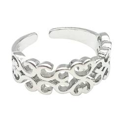 Reepetty Damen Ring Schmuck Accessoires Verstellbarer Ring Verlobungsringe Mode zierliche Frauenringe Drum Rings (Silver #7, One Size) von Reepetty