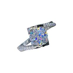 Reepetty Ring für Damen Super Flash, einfacher und, super offener, Verstellbarer Ring Silber Ringe Eheringe (4-Silver, One Size) von Reepetty