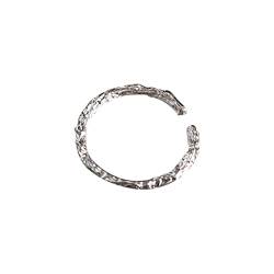 Reepetty S925 Sterling Silber Persönlichkeit Öffnung Verstellbarer Ring weiblicher Zeigefinger Ring einfachen Stil Ring Ring für Damen (Silver-H, One Size) von Reepetty
