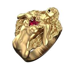 Ringe Schmetterling Geschenke zum Valentinstag Paar Ringe Männer und Frauen übertriebene Liebesserien Kiste Ringe (Gold, 9) von Reepetty